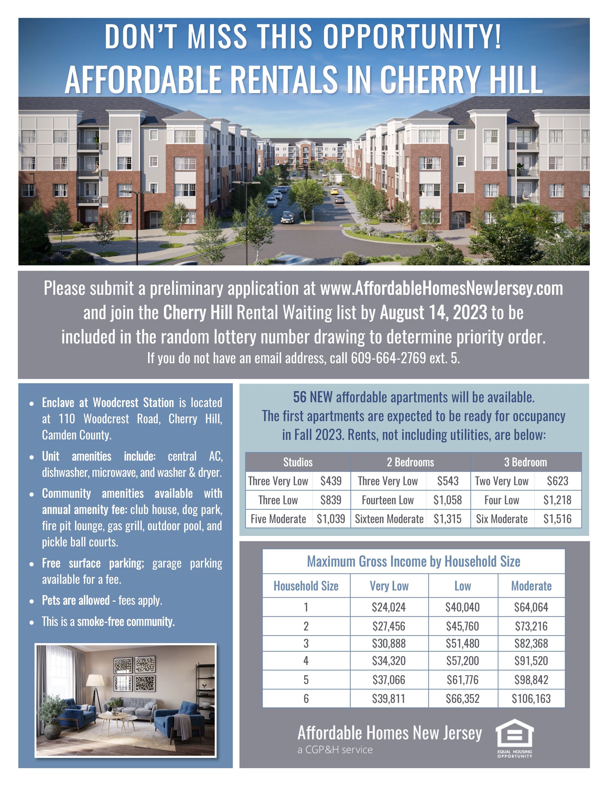 Cherry Hill Enclave affirmative marketing flyer JPEG