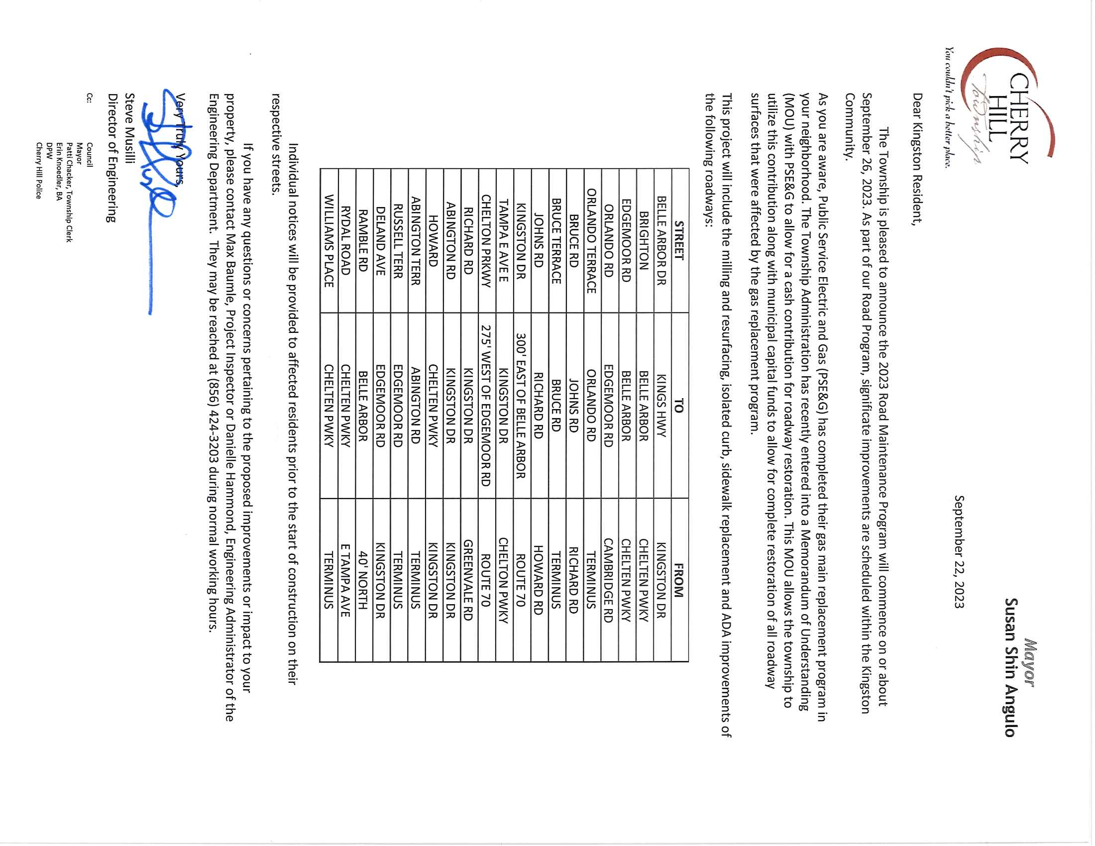 Kingston notice 2023 RMP