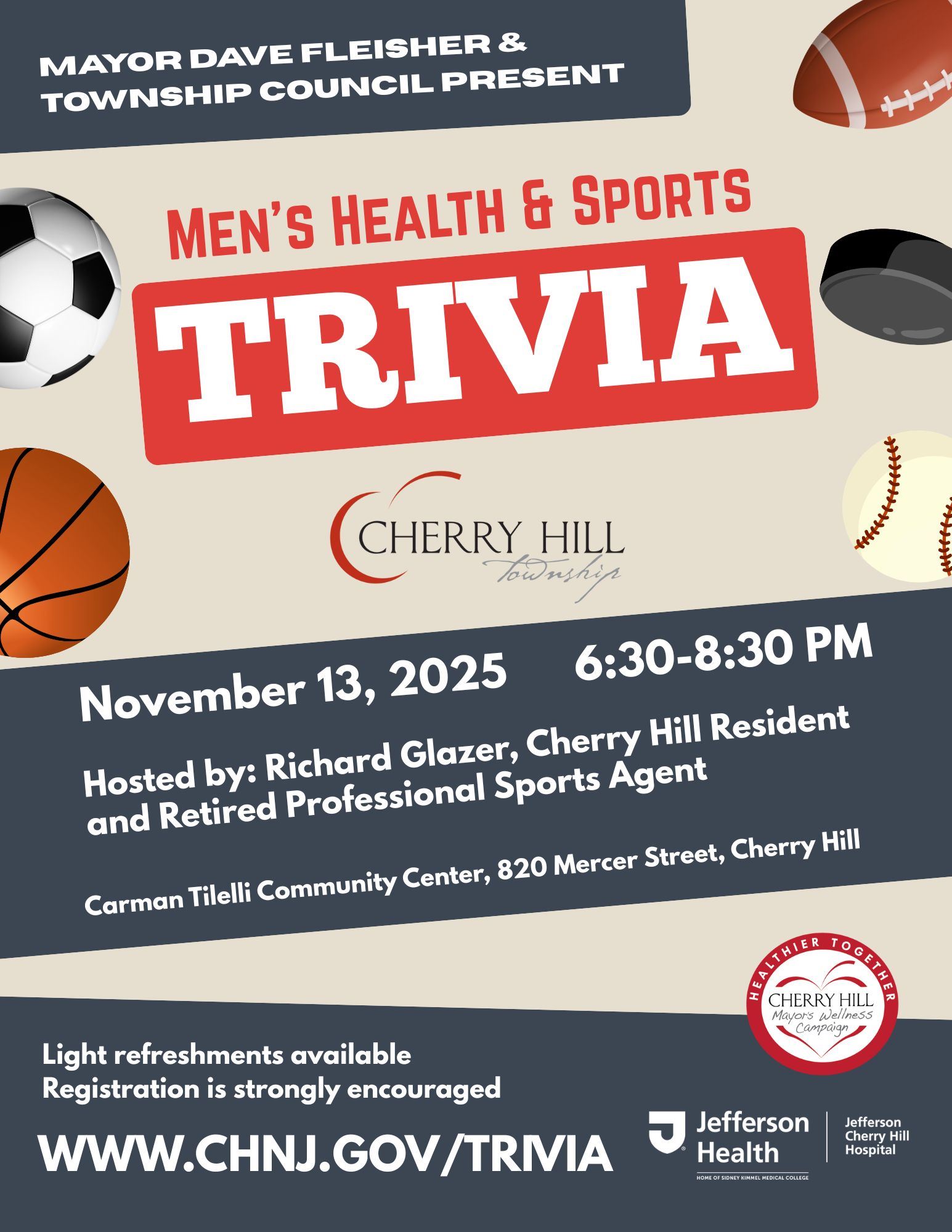 Men's Health & Sports Trivia Flyer
